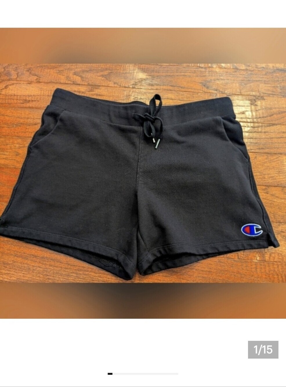 Champion's Reverse Weave shorts Black Women's Size L NWOT - Picture 2 of 15
